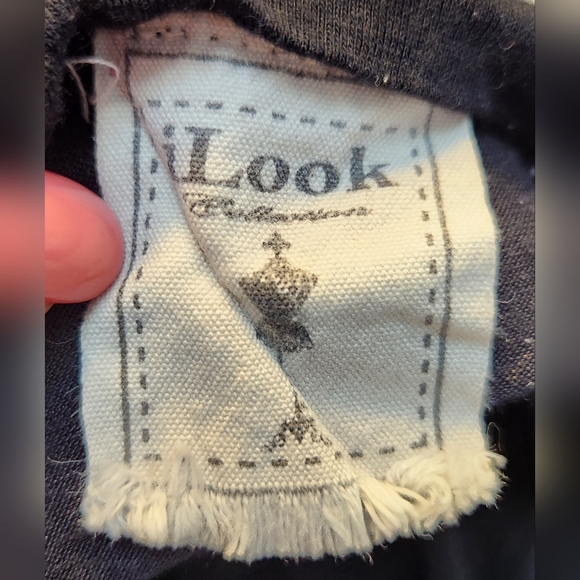 iLOOK LS Long Black Gathered Front Tunic Top Pre-Loved - Picture 6 of 7